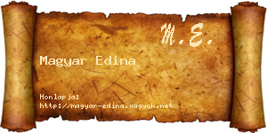 Magyar Edina névjegykártya
