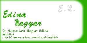 edina magyar business card